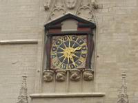 Lyon, Cathedrale St-Jean apres renovation, Horloge